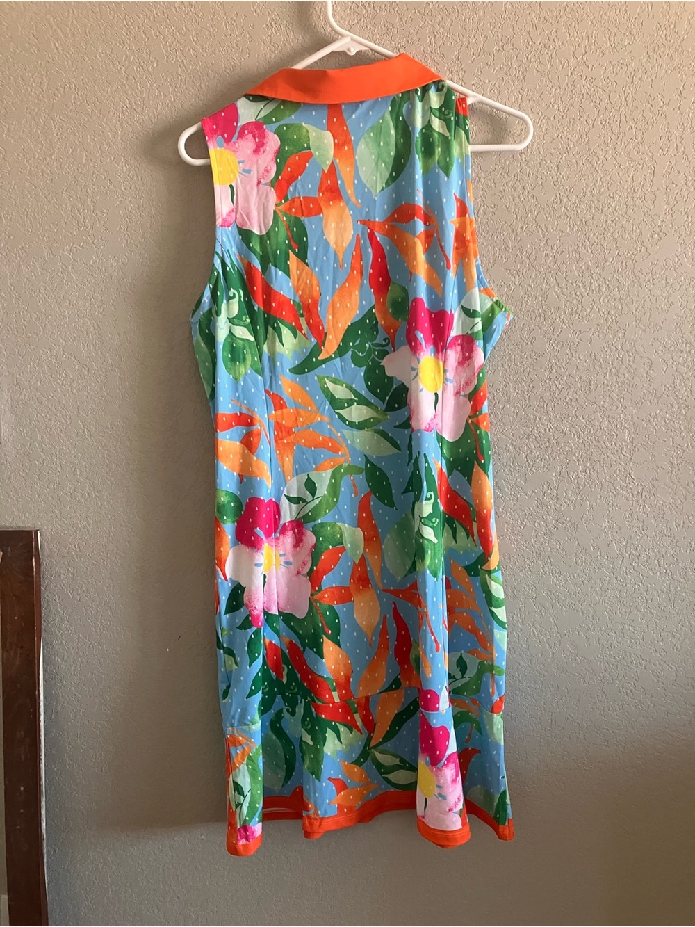 ACEGOLFS Tropical Floral Sleeveless Golf Dress Size Large | Bright Resort - Picture 7 of 8